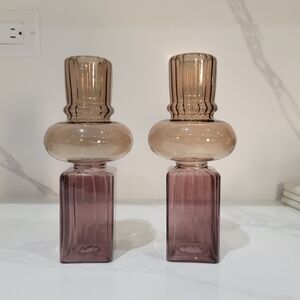 Elegant Glass Vases - 7.5" Tall